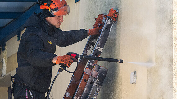 professionelle Hochdruckreinigung von Wänden