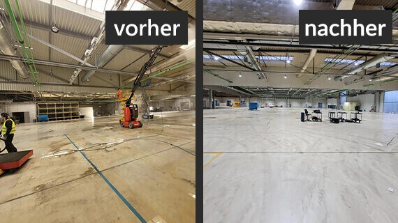 hochdruckreinigung der Halleffekte vorher nachher Zittau