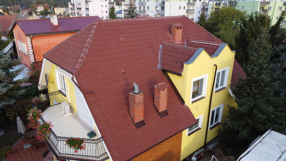 Dachanstrich in Slubice vorher nachher