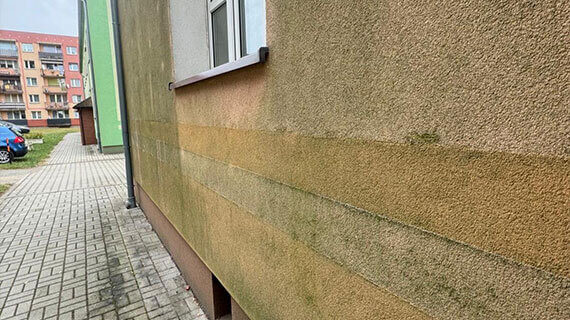 Fassadenreinigung vorcher nachher