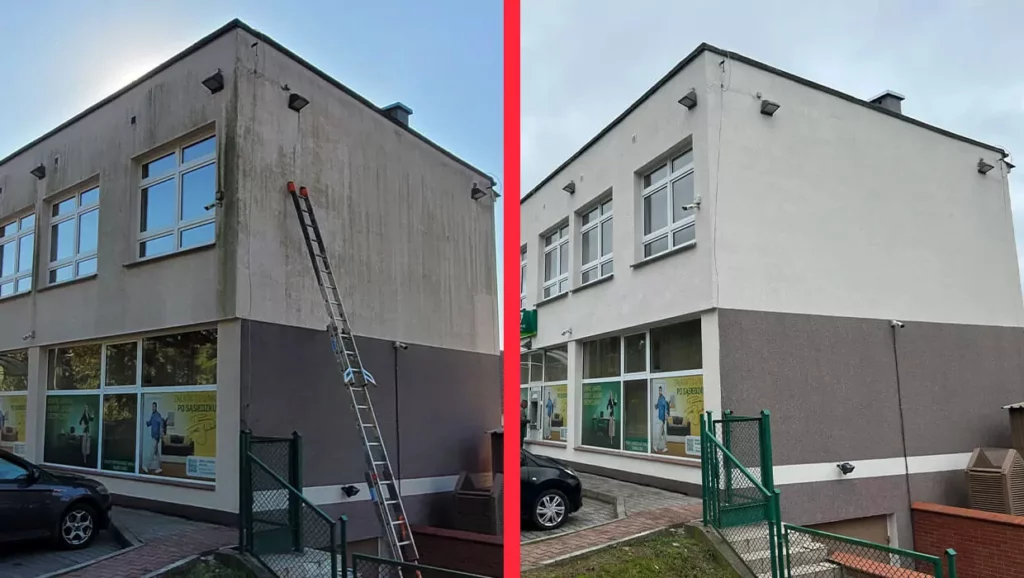 Fassadenanstrich des Gebäudes der Genossenschaftsbank – Iłowa