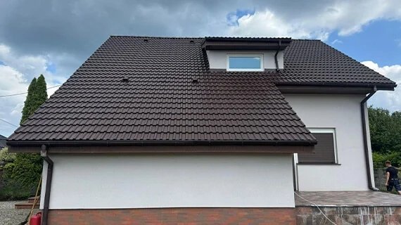 Dachbeschichtung - Modrzyca Vorher Nachher