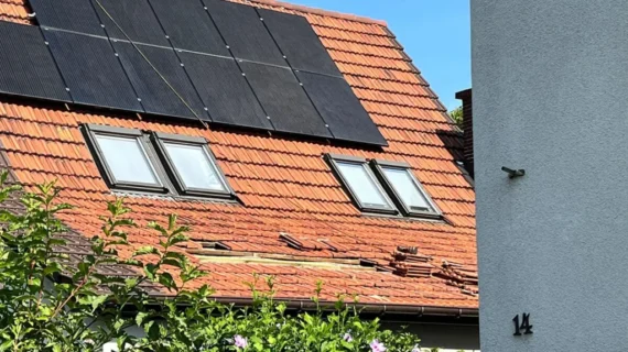 Dachsanierung und -anstrich in Słubice - Vorher Nachher