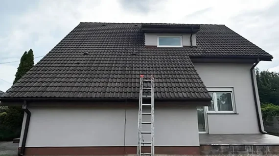 Dachbeschichtung - Modrzyca Vorher Nachher