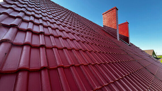 Gestrichenes Dach in Bojadła