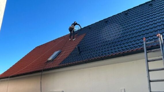 Dachbeschichtung in Krostitz - vorher und nachher