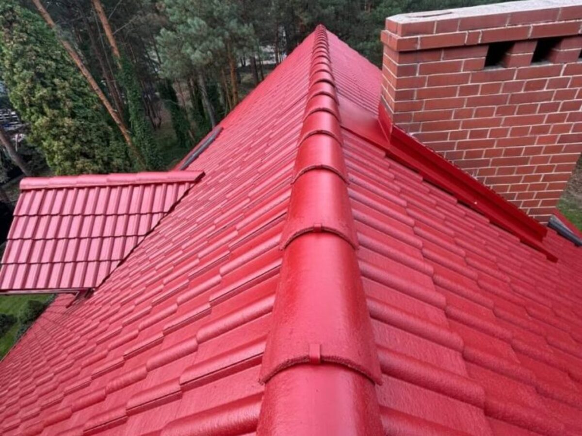 Nach der Dachbeschichtung in Jeziorna 6 Nach der Dachbeschichtung in Jeziorna