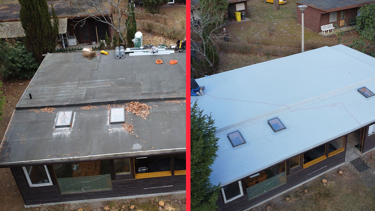 Sanierung eines Flachdach in Kromlau