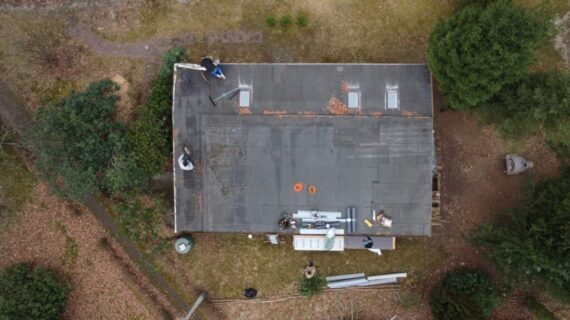 Sanierung eines Flachdach - Kromlau