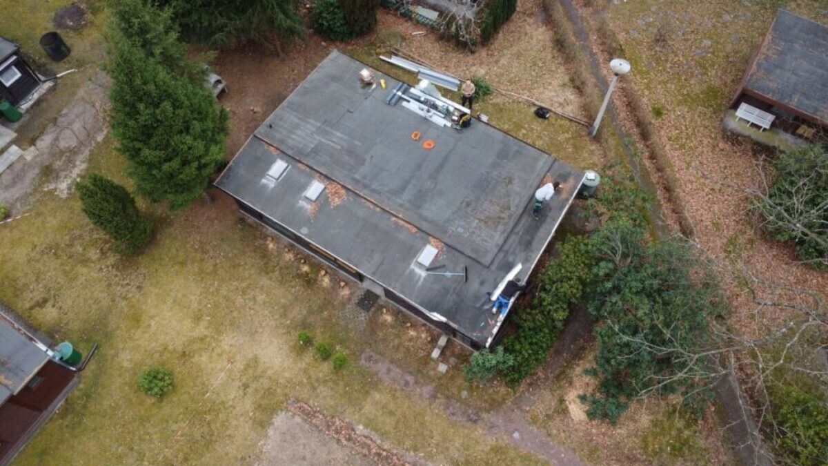 Vorher - Sanierung eines Flachdach in Kromlau Vorher - Sanierung eines Flachdach in Kromlau