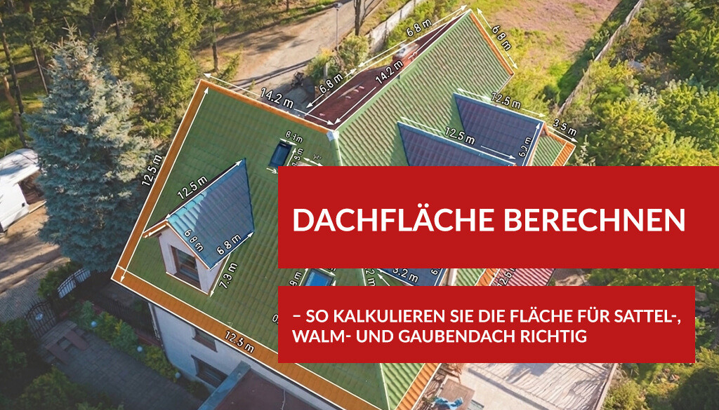 Infografik zum Dachfláche berechnen